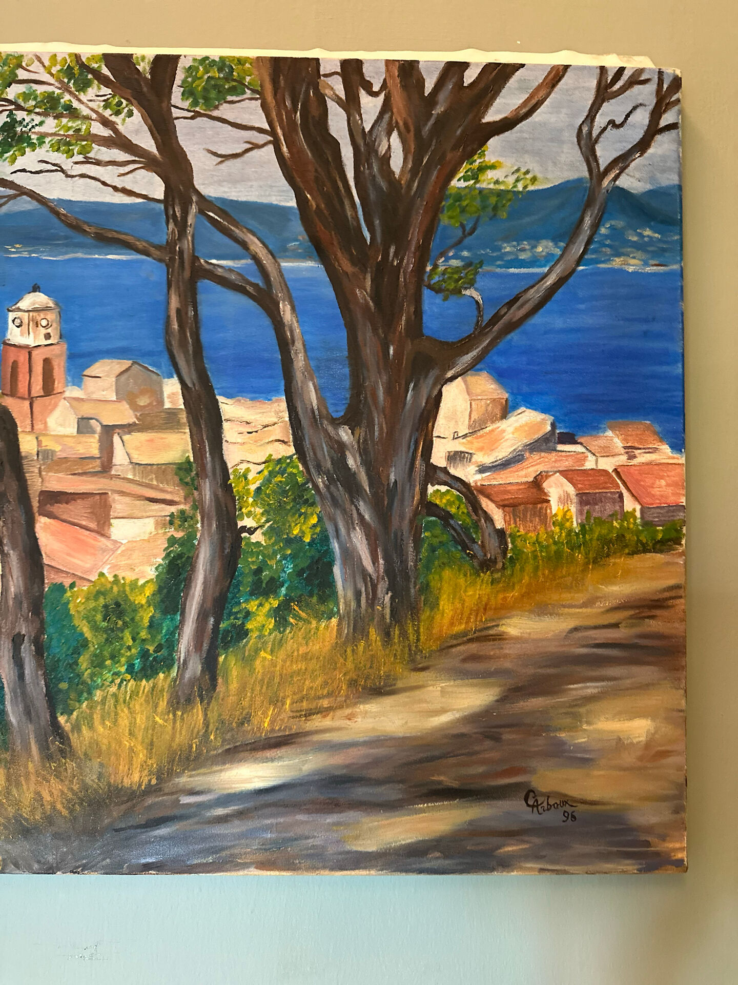 Peinture huile sur toile < saint tropez >