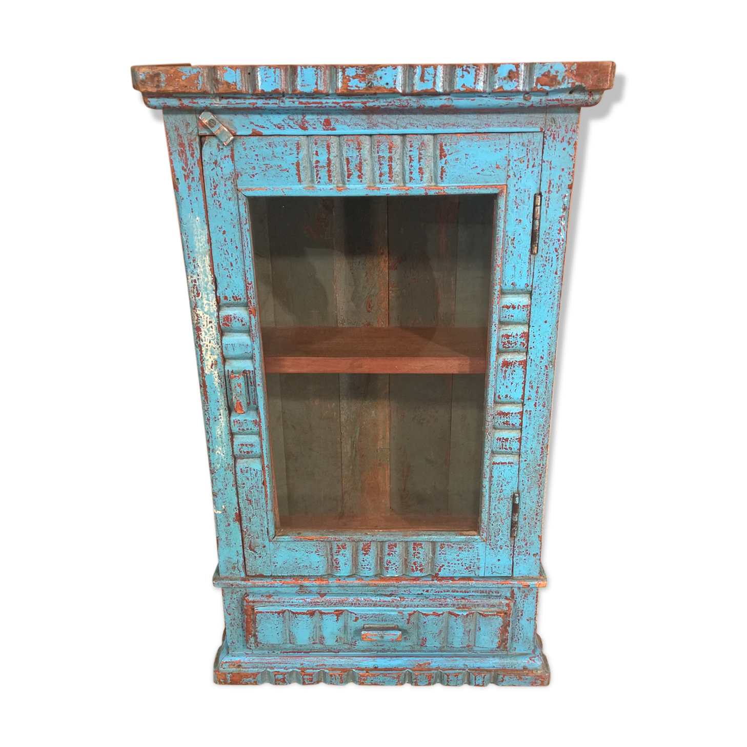 Old wall shelf glass