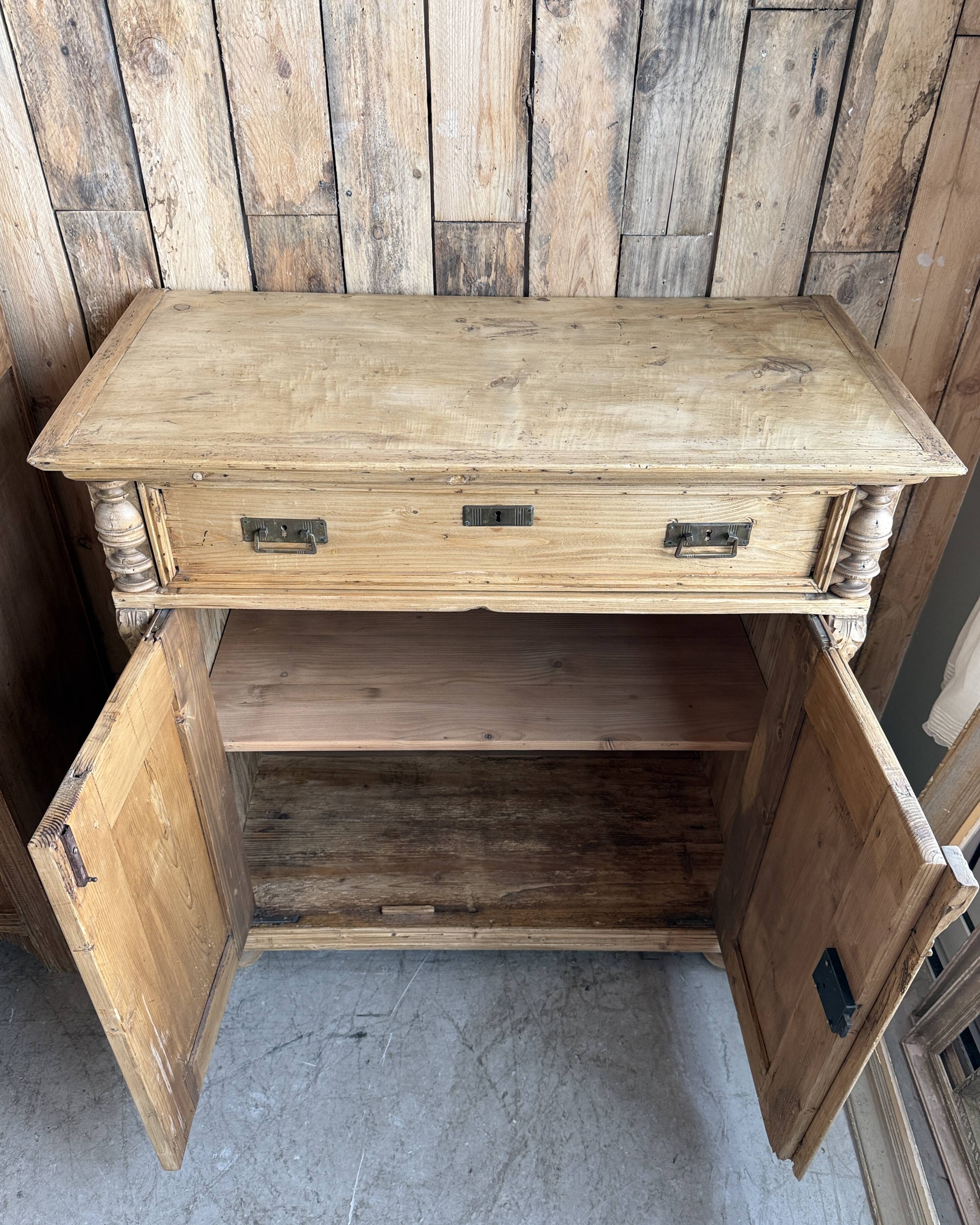 Antique solid pine sideboard