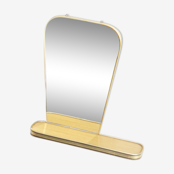 Mirror asymmetric color brass with 30x32cm Tablet