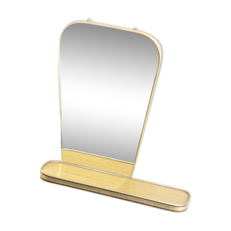 Mirror asymmetric color brass with 30x32cm Tablet