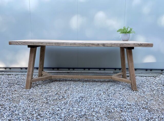 Farmhouse table walnut stripped 200 cm