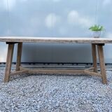 Farmhouse table walnut stripped 200 cm