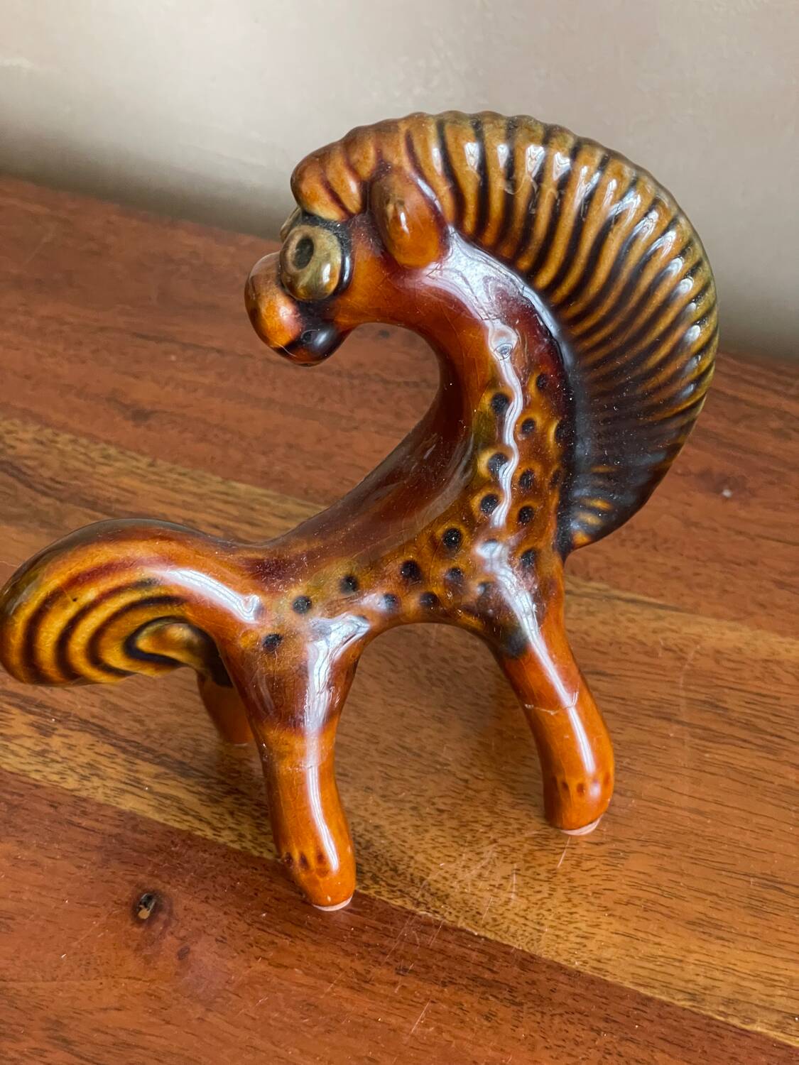 Vasilkovsky horse in majolica