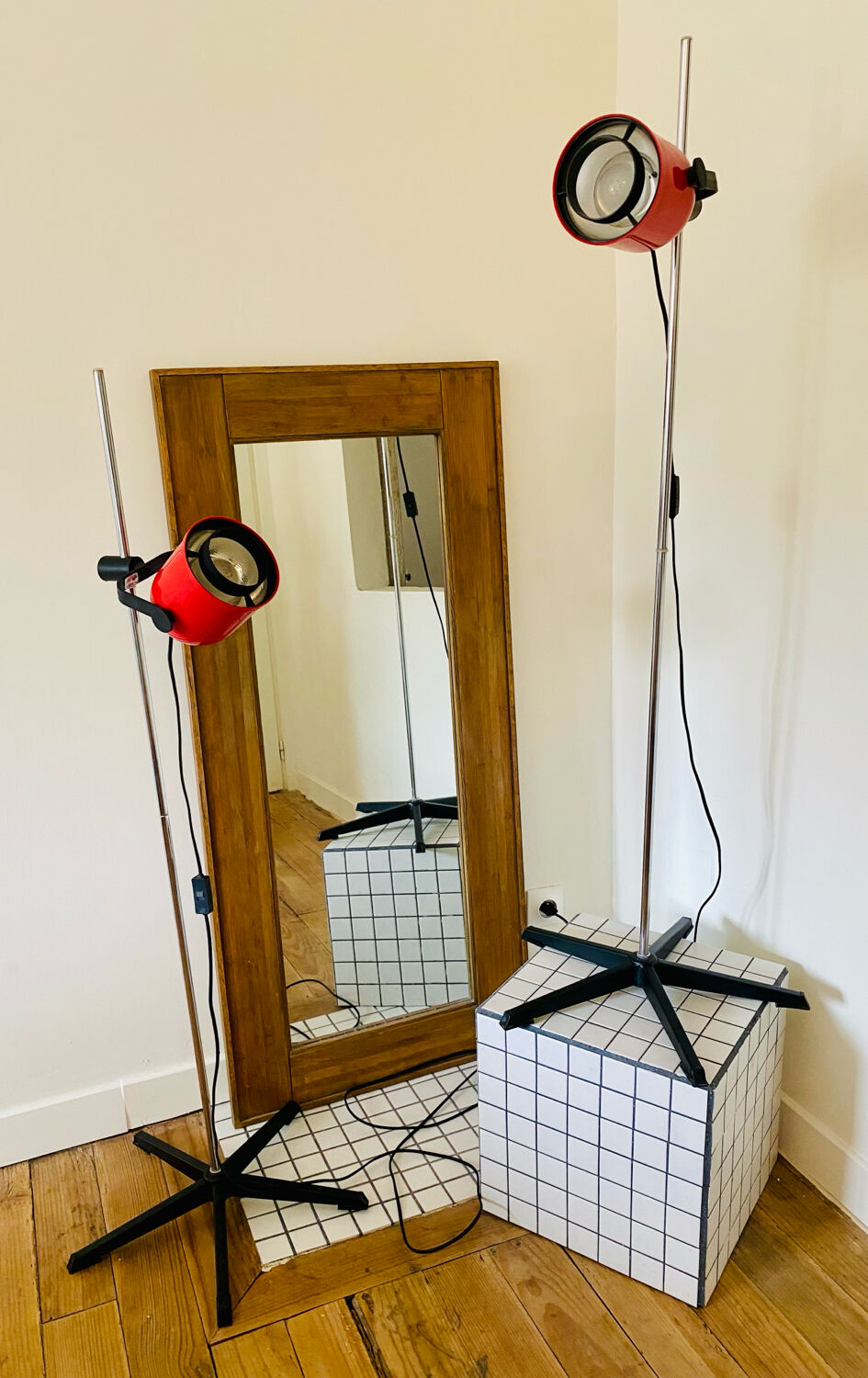 Pair of vintage floor lamps