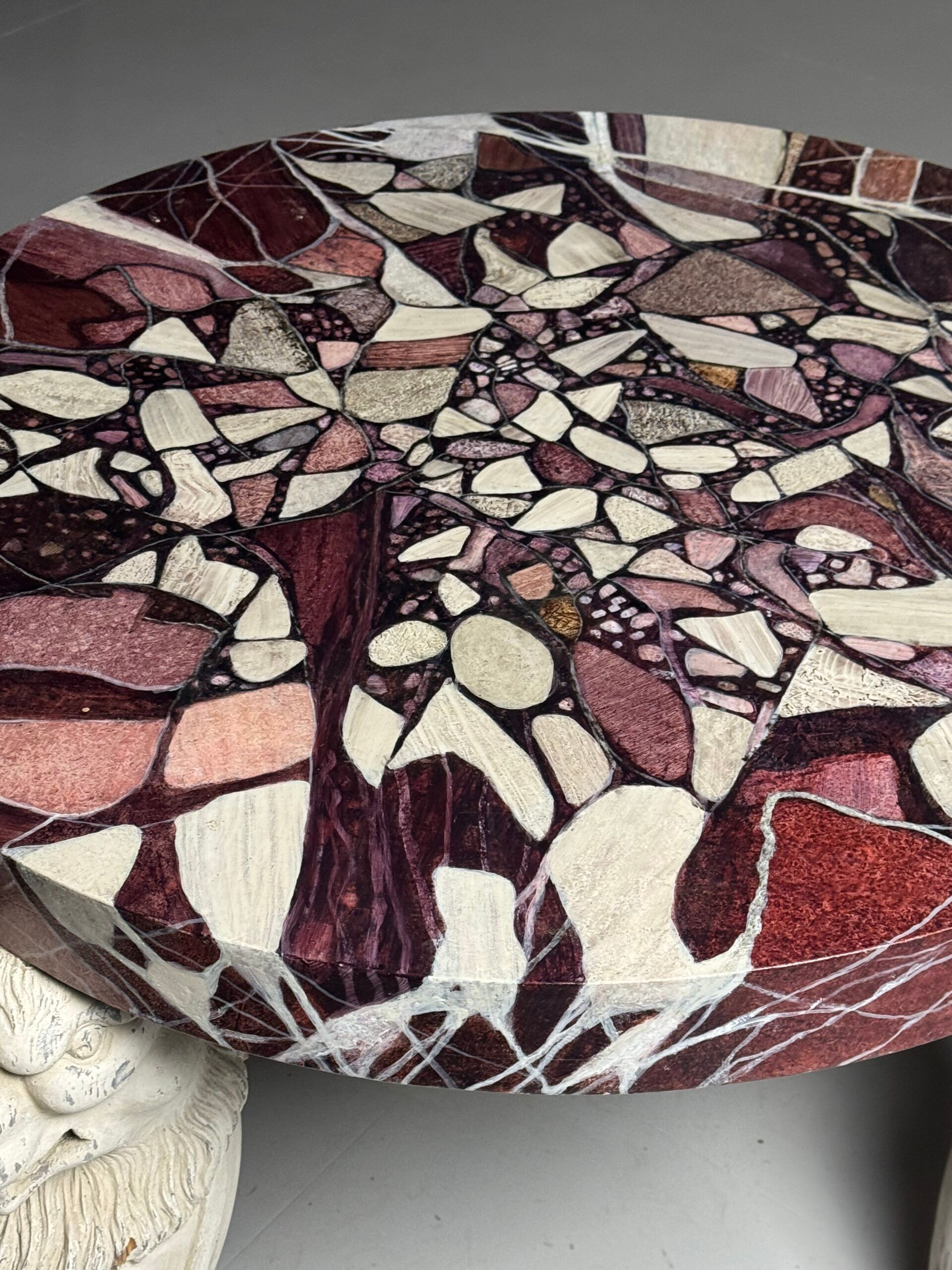 Grand tour style centre table faux marble