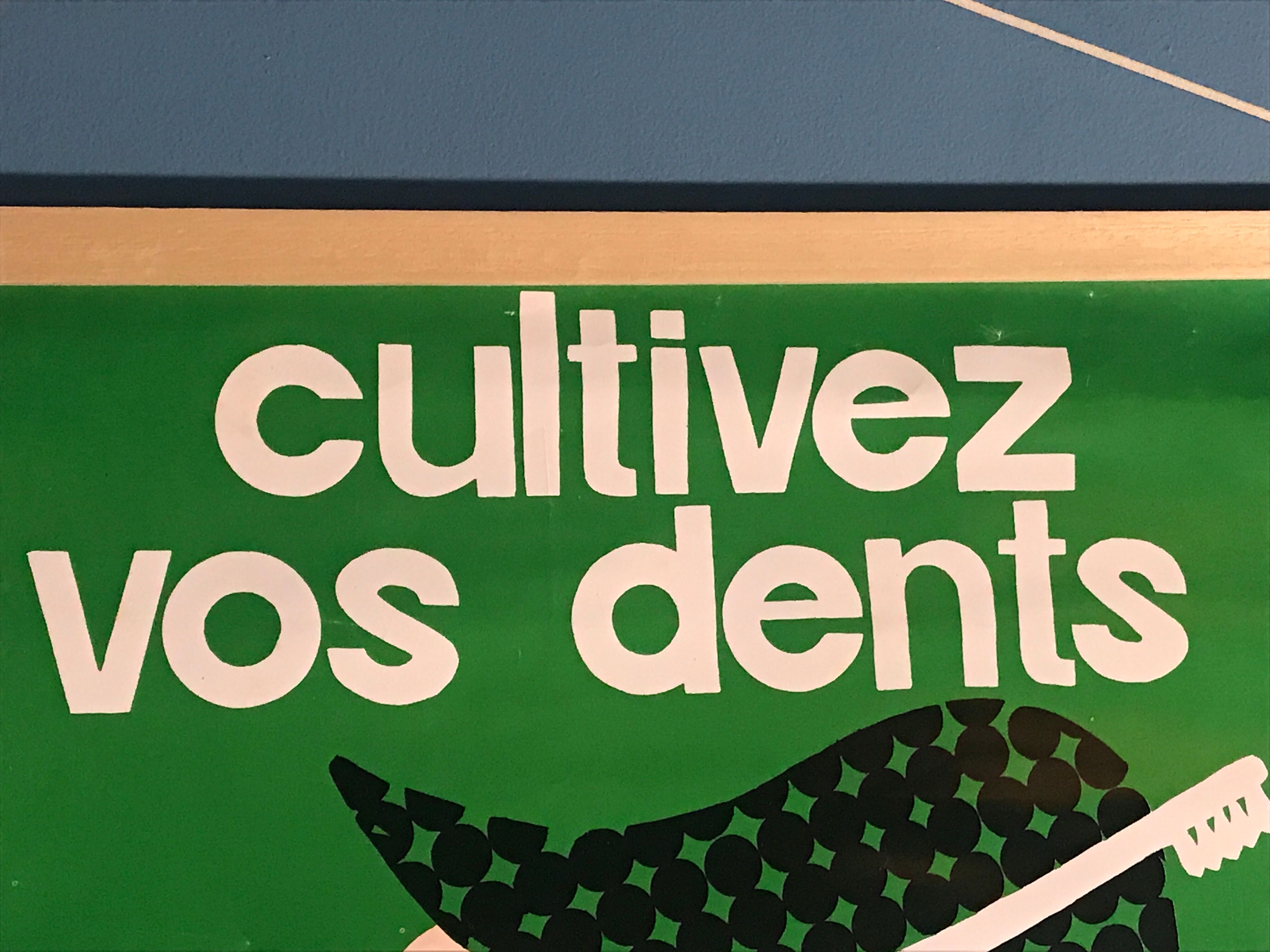 "Grow your teeth" poster