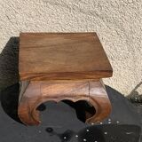 Plant holder, wooden saddle, old base