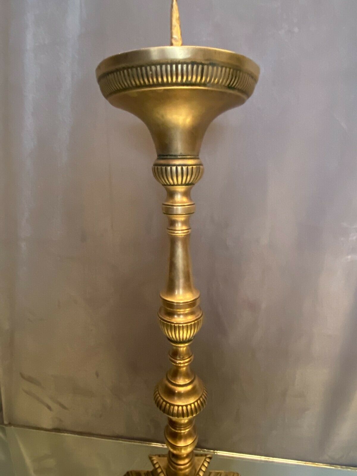 Large bronze candle pique eighteenth Louis XIV