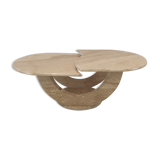 Italian travertine coffee table, 1980s
