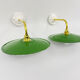 Enamelled sheet metal wall lights