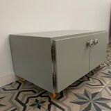 Antique low furniture restyled on wheels