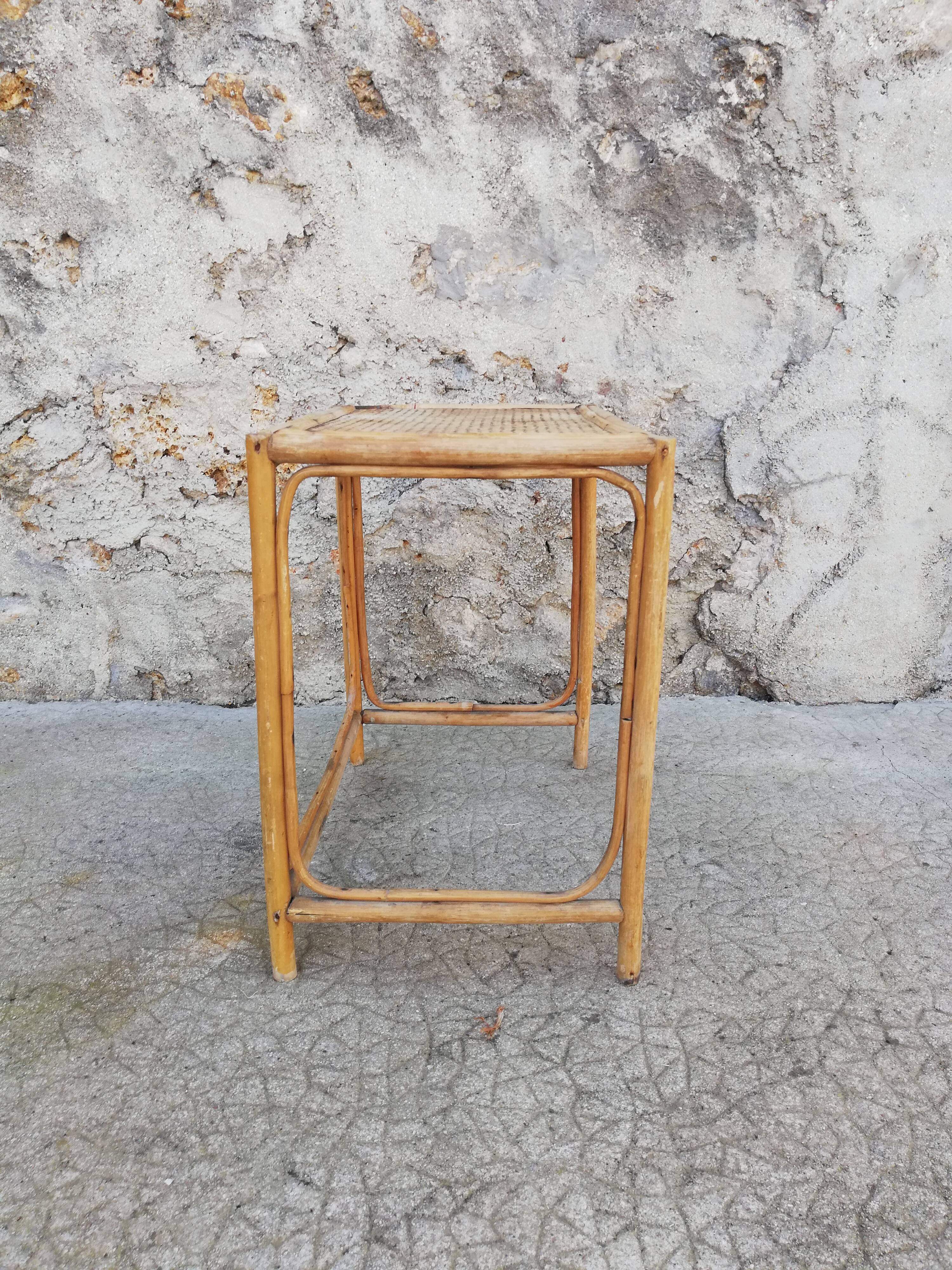 Bamboo rattan child desk