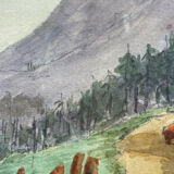 Painting painting watercolor marine early twentieth century