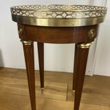 Pair of old pedestals stamped " h.j.l.rossenu " in mahogany over marble