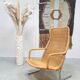Vintage wicker lounge chair by Dutch designer Dirk van Sliedregt