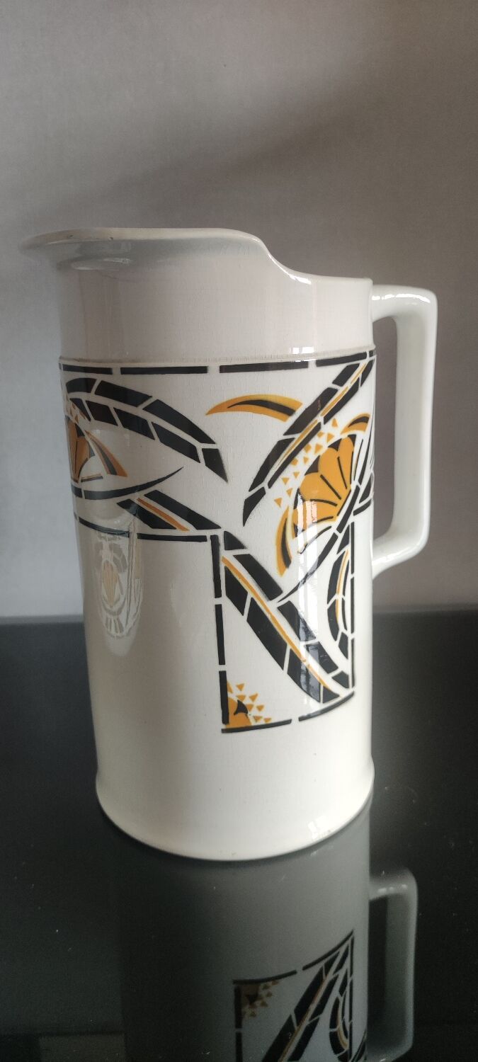 Art Deco toilet set Digoin Sarreguemines