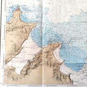Ancient map Brittany St Malo Dinard and its surroundings 105 x 75cm