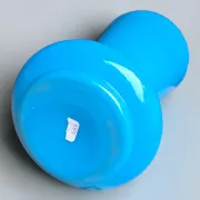 Blue opaline vase, "fair opaline"
