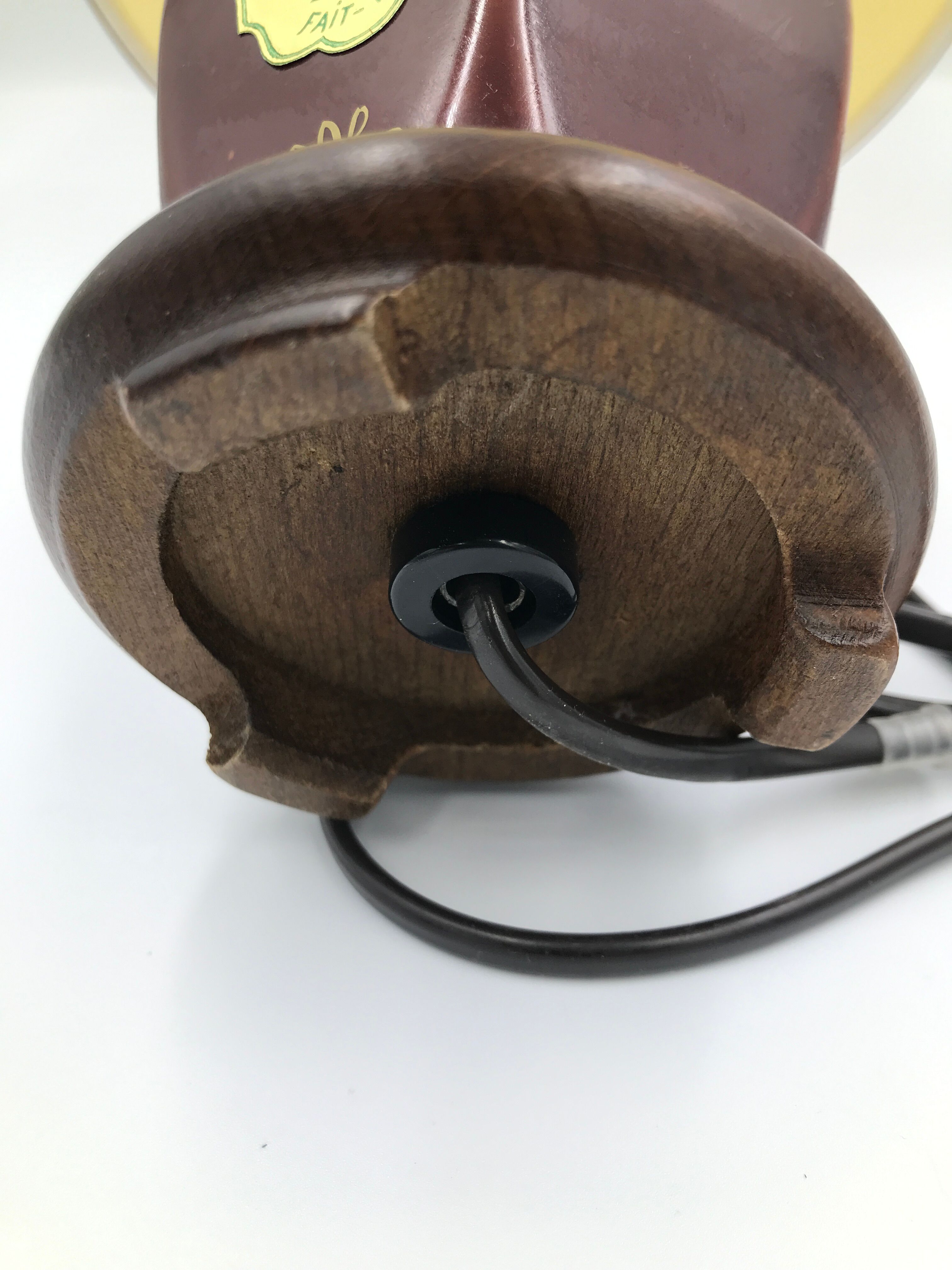 Old ceramic and wood bedside lamp