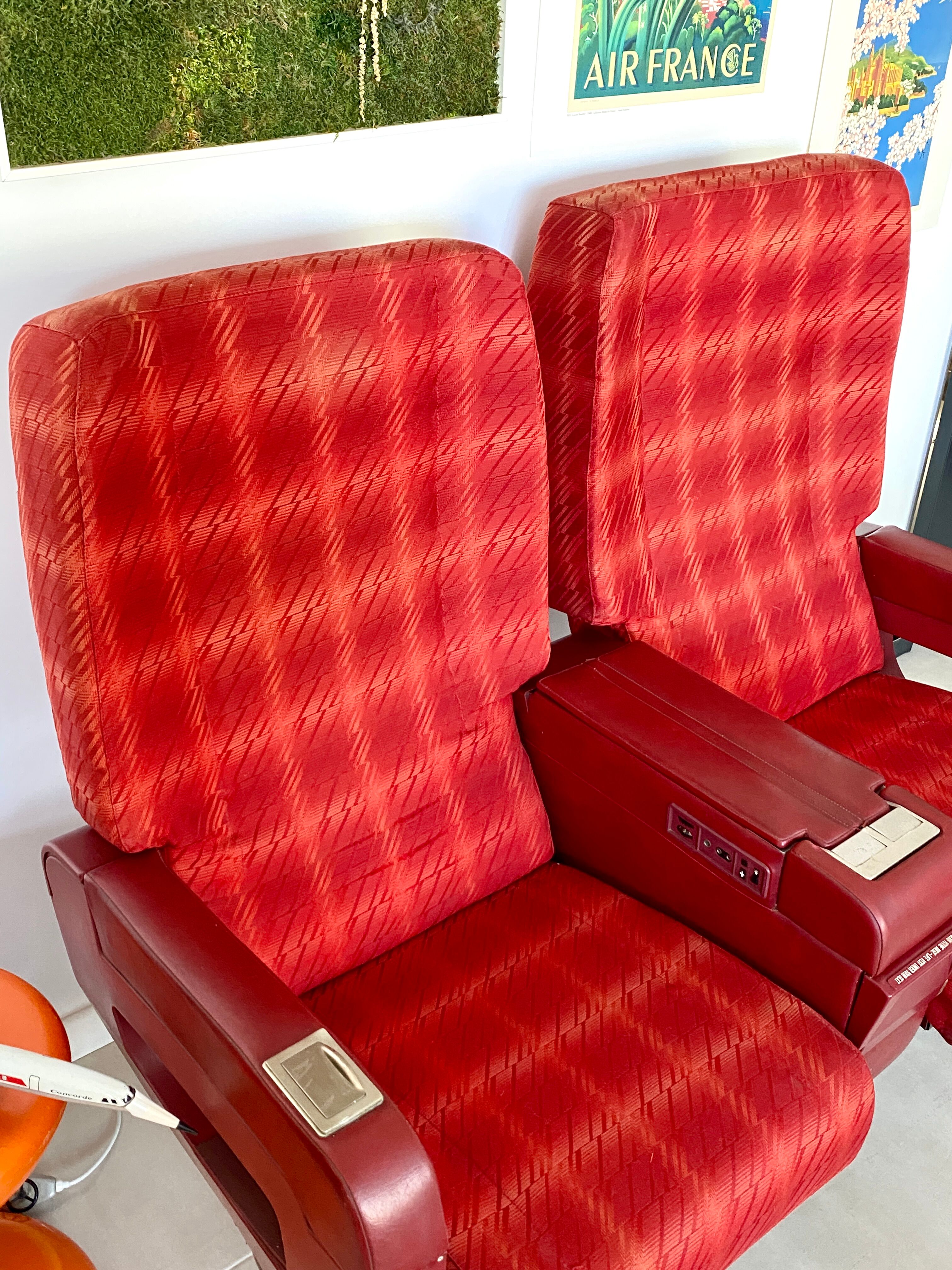 Vintage Air France aircraft chairs