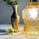 Vintage amber glass tulip ride