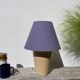 Beige ceramic lamp, Brussels factory, 1990