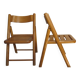 paire de chaises pliantes en pin