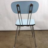 Eiffel foot blue formica chair