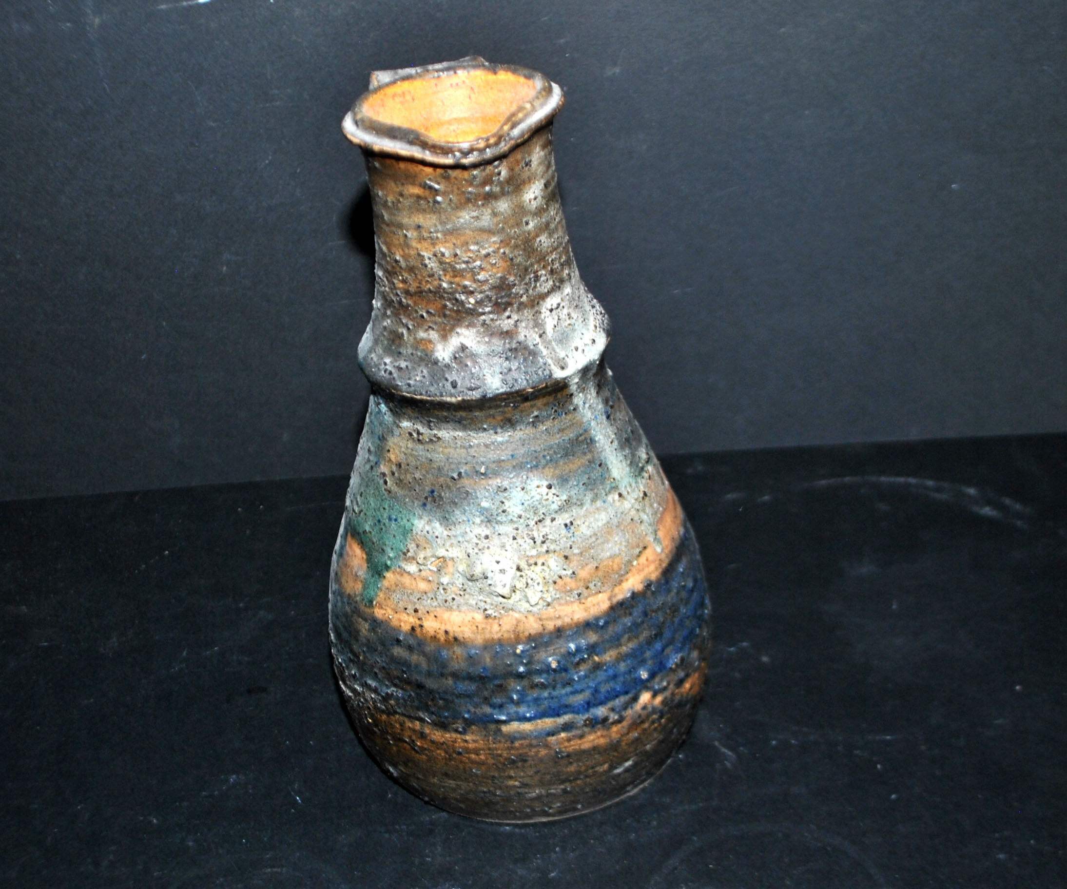 Claire BERGER Vintage 1970 Ceramic Pitcher – Stoneware from Puisaye La Borne