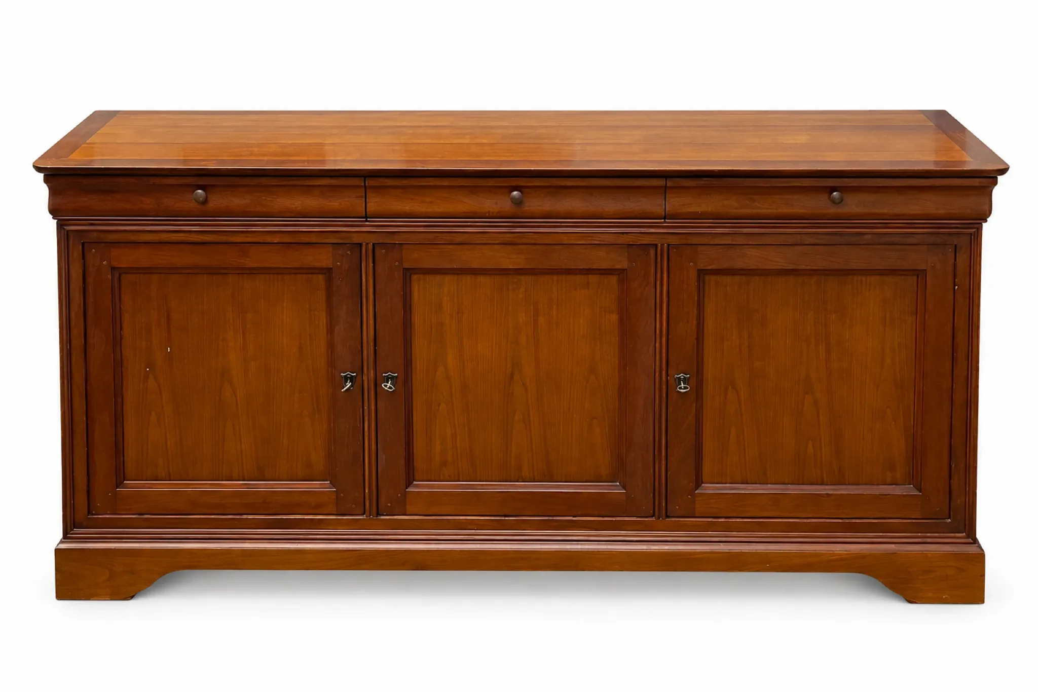 French buffet sideboard in solid fruitwood in Louis-Philippe style.