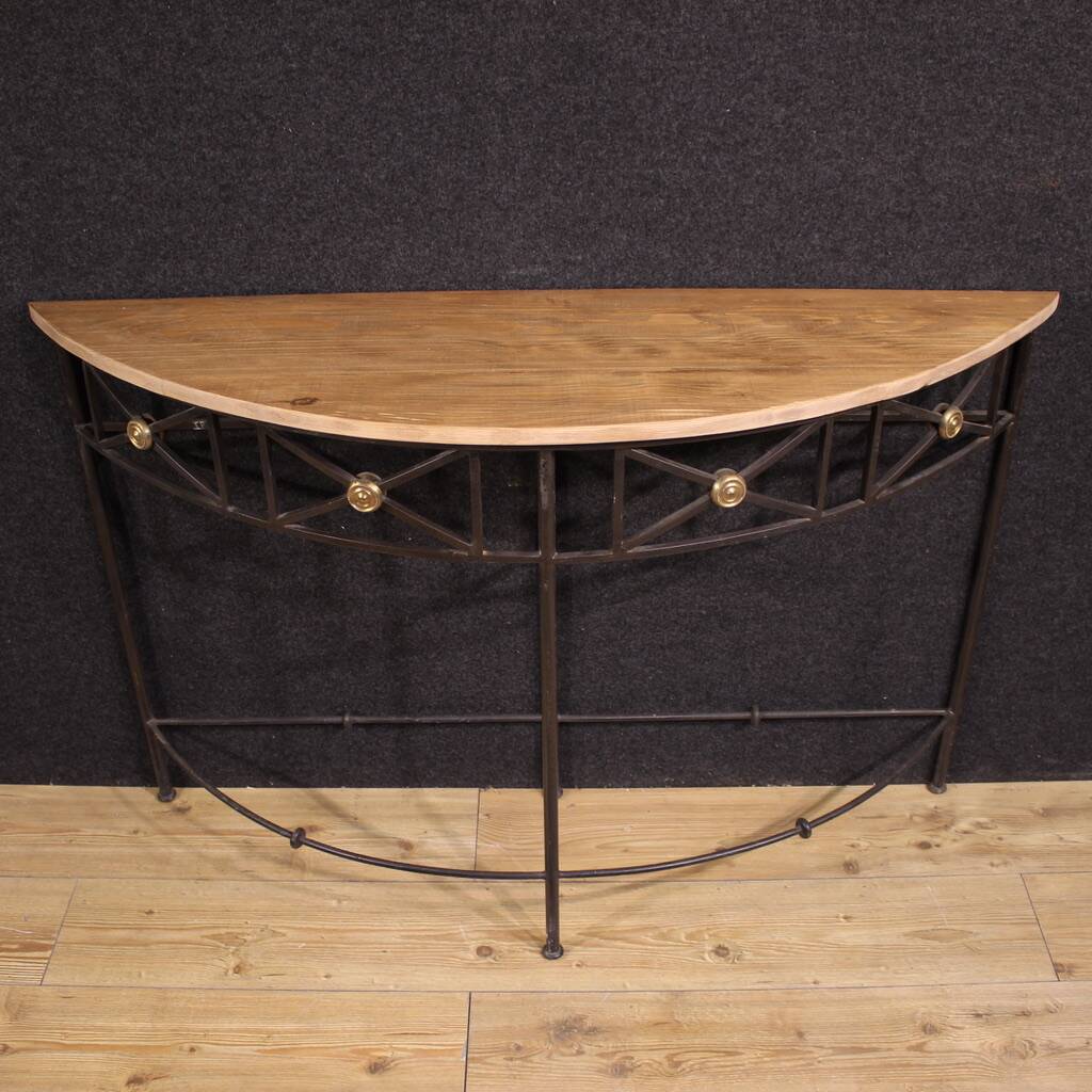 20th century French half-moon console
