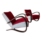 Paire de fauteuils Jindrich Halabala H269