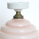 Clichy glass plafonnier ball on pedestal