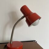 Articulated desk lamp in red metal 80's