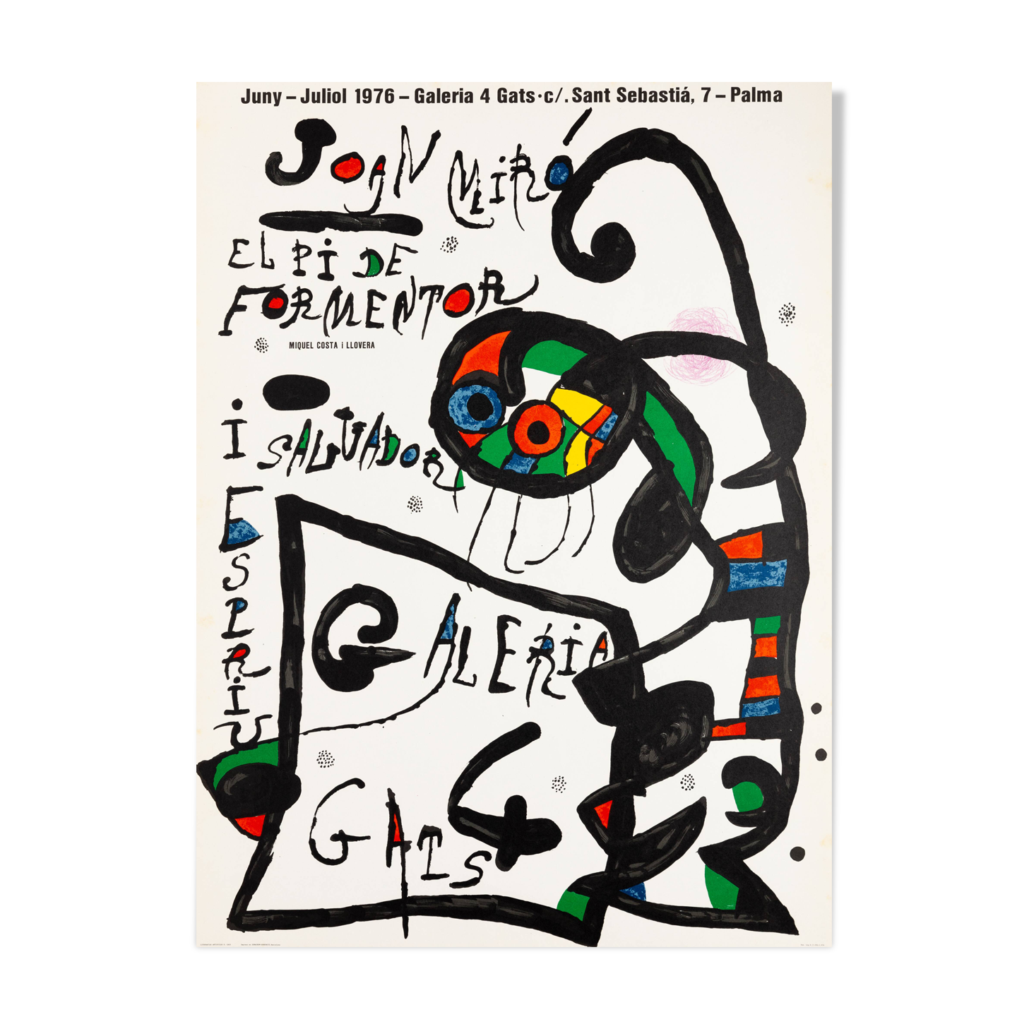 Joan Miro: The Flight of the Dancer, original signed lithographic poster.