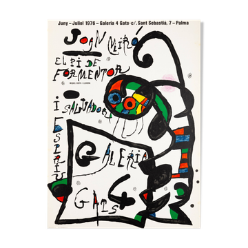 Joan Miro : L'envol de la danseuse, affiche en lithographie originale signée