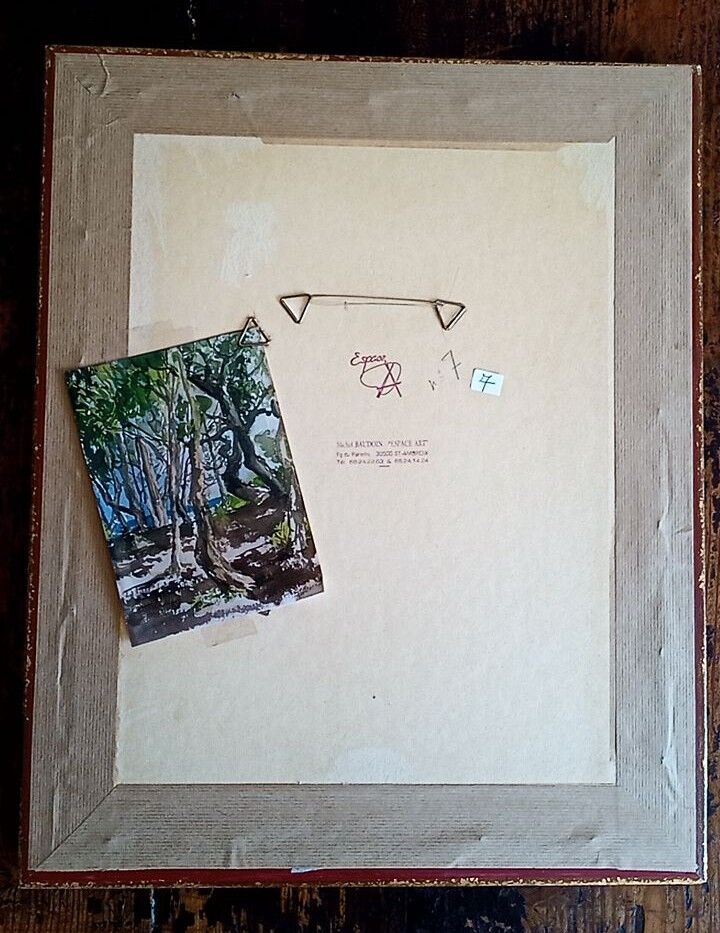 Pascale Rigat-Esselin (born 1952) - Watercolor - 35,5 x 26 cm - undergrowth, signed