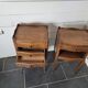 Pair of Louis XV style oak bedside tables
