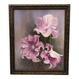 Tableau bouquet de fleurs - peinture