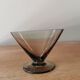 Lot de 7 coupes art déco verre fumé