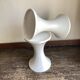 Pair of bedside tables 1970 Space Age in white ABS