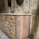 Antique shop cabinet with drawers