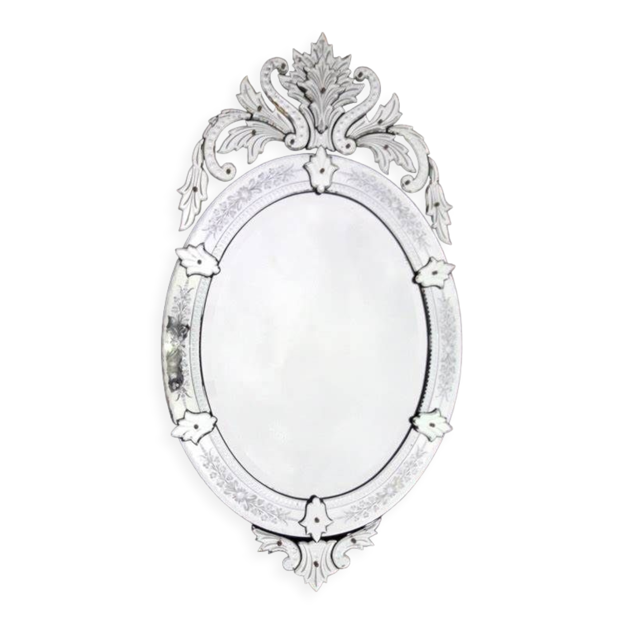 19th century oval Venetian mirror