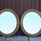 Pair of oval mirrors from the Louis Philippe period in gilded wood.