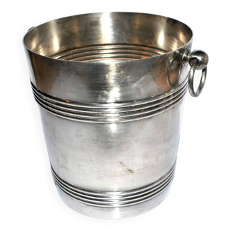 CHRISTOFLE GALLIA Biarritz champagne bucket - Silver metal cooler 1950 design Luc lanel