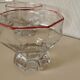 set of 4 ice cream cups, transparent glass dessert, octagon shape