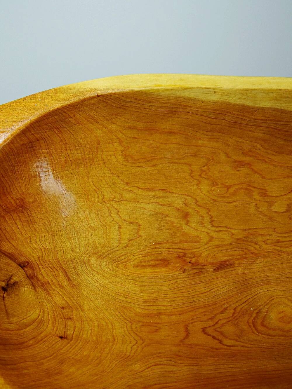 Large vintage Moroccan wooden dish, bowl, or hollow