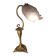 antique art nouveau bronze lamp with molded glass petals 43x25 cm