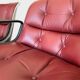 Charles Pollock paire de fauteuils Executive Knoll cuir bordeaux 1970